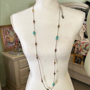 Brighton Turquoise and Gold Long Necklace